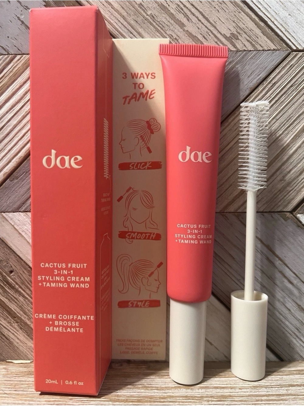 dae Cactus Fruit 3-in-1 Styling Cream + Taming Wand — Coral Pink